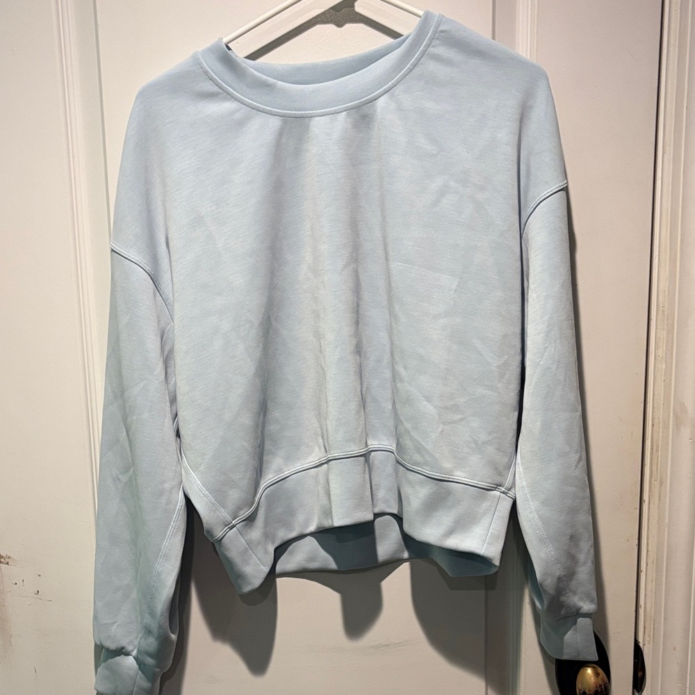 lululemon athletica SoftStreme Pale Blue Crewneck Sweatshirt